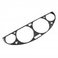 Qiilu For Bmw E46 M3 98-05 Carbon Fiber Center Console Instrument Panel Cover Trim Central Control Strip Frame Inst