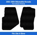 Custom Fit Front Carpet Floor Mats Black For Oldsmobile Bravada 2004 2003 2002