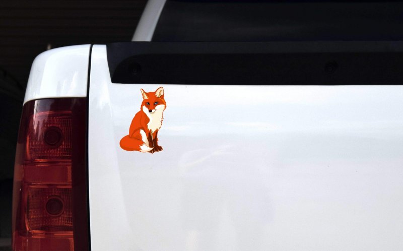 Stickertalk Fox Vinyl Sticker 3 5 Inches By