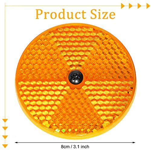 15 Pack 3 165 Inch Round Front Reflector Driveway Trailers Reflective Mailbox Reflector Safety Reflectors For Post With Center