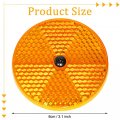 15 Pack 3 165 Inch Round Front Reflector Driveway Trailers Reflective Mailbox Reflector Safety Reflectors For Post With Center