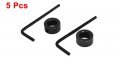Uxcell 8mm Bore Drill Stop Bit Depth Holder Set Screw Style Black Oxide Carbon Steel Pack Of 5