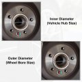 X Autohaux Car Hub Centric Rings Wheel Bore Center 66 6 To 57 1mm 4pcs Black Plastic