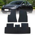 Black Velour Front Rear Floor Mats Carpet For Tesla Model 3 2017 2018 20191 2020 2021 2022 2023 