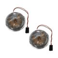 Parking Light Assembly Pair For Jeep Cj7 1985 1986 Driver And Passenger Side Clear Lens 12 Volt Replaces Ch2520112 J5752771 