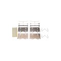 Disc Brake Hardware Set Front Axle For Lexus Lx470 1998 2007 Alx Pau Df 340 76050 Cla1 Black Standard Replacement Part Dot 