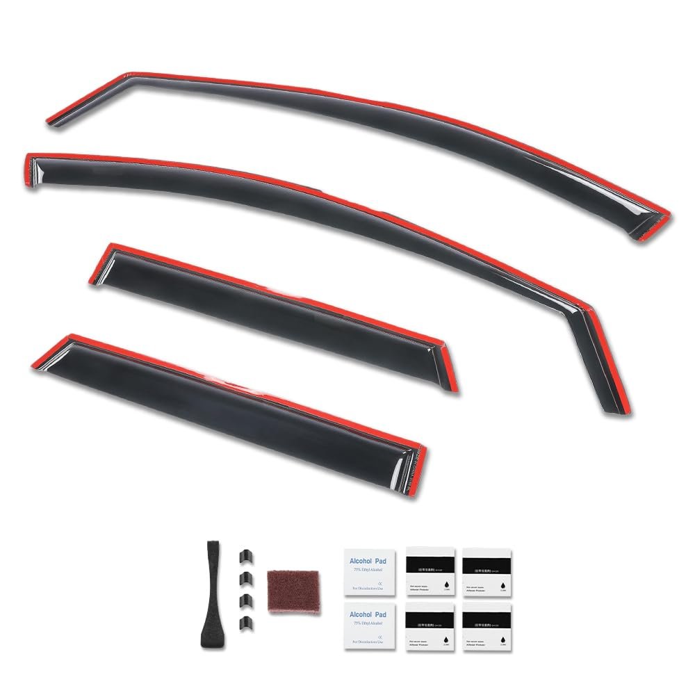 In-channel Auto Vent Window Visor For Hyundai Santa Cruz 2022-2026 4pcs Smoky