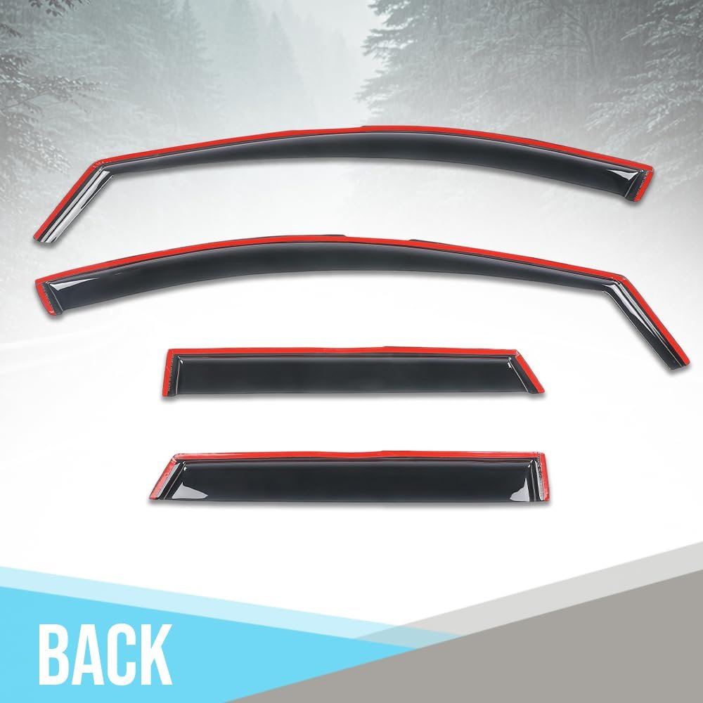 In-channel Auto Vent Window Visor For Hyundai Santa Cruz 2022-2026 4pcs Smoky