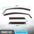 In-channel Auto Vent Window Visor For Hyundai Santa Cruz 2022-2026 4pcs Smoky