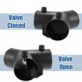 X Autohaux 75mm Car Heater Warm 3 Way Air Ducting Elbow Pipe Y Shape Outlet Connector Black Nylon