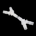 X Autohaux 20pcs Y Shaped Plastic 1 2 Hose Barb Barbed Fitting For Car White