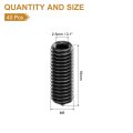40pcs Set Screws M5x16mm Carbon Steel Cone Point Hex Socket Grub For Machinery Home Repairs And Fixtures Black