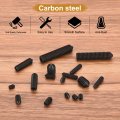 40pcs Set Screws M5x16mm Carbon Steel Cone Point Hex Socket Grub For Machinery Home Repairs And Fixtures Black