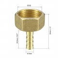 Uxcell Brass Barb Hose Fitting Connector Adapter 6 5mm Barbed X G1 2 Female Pipe 2pcs