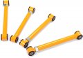 Hecasa Adjustable 0-6 Control Arms For 1994-2009 Dodge Ram 1500 2500 3500 4x4 Front Upper Lower Suspension Arm Kit Powder 