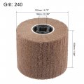 Uxcell 120mmx100mm Non-woven Polishing Burnishing Wheel Nylon Wire Drawing Abrasive Flap 240 Grit For Stainless Steel Copper