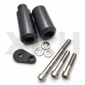Smt-no Cut Frame Slider Crash Protector Compatible With 2005 2006 Kawasaki Zx-6r Zx-6rr 636 Blk B00ruems22