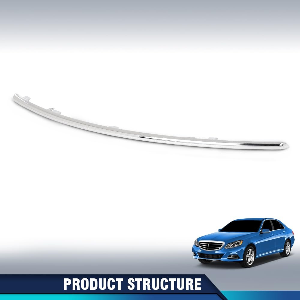 Grille Trim Grill Driver Left Side Outer Exterior Chrome For Benz E350 E400 2014 2016 Fits Models Without Amg Styling Package