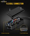 Partsam 7 Way Trailer Wiring Harness Kit 8ft Cord 12v Breakaway Switch And Plug Holder Connector Cable With Gang Junction Box