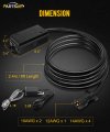 Partsam 7 Way Trailer Wiring Harness Kit 8ft Cord 12v Breakaway Switch And Plug Holder Connector Cable With Gang Junction Box