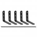 Uxcell L Bracket Corner Braces 20set 3 X Inch Black Stainless Steel 90 Degree Right Angle For Furniture Cabinet Chair With