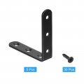 Uxcell L Bracket Corner Braces 20set 3 X Inch Black Stainless Steel 90 Degree Right Angle For Furniture Cabinet Chair With