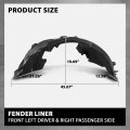 Front Fender Liner Splash Shield Pair For Ford Focus S Se 2012 2018 Lh Driver And Rh Passenger Side Am5z16102a Am5z16103a Black
