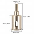 Uxcell Diamond Drill Bits 25mm Vacuum Brazed Hole Saw For Porcelain Tile Ceramic Stone Glass Marble Brick Rose Gold 2 Pcs