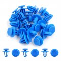 Uxcell 20pcs Blue Plastic Rivets Bumper Fender Door Push In Retainer Clip 9mm For Car