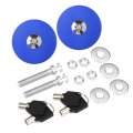 Car Hood Lock Od Pin Racing Fastener Kit With 4 Keys Blue