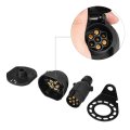 Trailer Plug 12n 7pin Socket Connector Adapter Bracket Black For Towing Towbar 