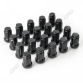 Customadeonly 20 Pieces 1 377 35mm Tall Spline Close End Black Lug Nuts Thread Pitch 2 Rh Rims Conical Seat