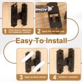 90 180 Degree Flip Gate Latches Aluminum Alloy Sliding Barn Door Latch With Screws Heavy Lock For Cabinet Wood Fence Garage