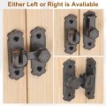90 180 Degree Flip Gate Latches Aluminum Alloy Sliding Barn Door Latch With Screws Heavy Lock For Cabinet Wood Fence Garage