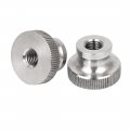 Uxcell Knurled Thumb Nuts 5pcs M8x1 25mm 304 Stainless Steel Round Knobs Fasteners For 3d Printer Parts Silver Tone