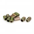 10 Pcs Inner Hex M10 Female Thread Furniture Insert Nuts Screws Zinc Yellow 
