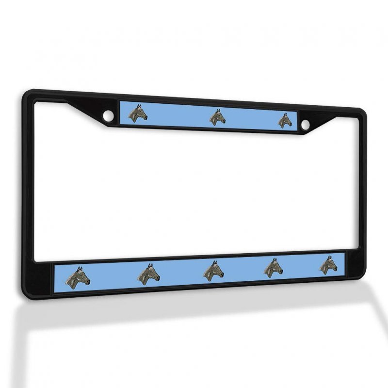 Metal Insert License Plate Frame American Saddlebred Weatherproof Car Accessories Black 2 Holes Solid