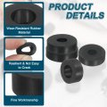 12pcs Thick Rubber Spacer-3 8 Inch Od X 1 2 Id 1 Thickness Round Bushings Anti Vibration Flat Washers For Home Industrial