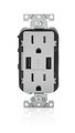 Leviton 005-t5632-00e 15 Amp Black Usb Charger Tamper-resistant Duplex Receptacle 