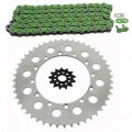 Kawasaki Klx450 R Kx450 F Green Chain Sprocket Silver 13 48 114l