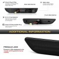 For 2010-2014 Ford Mustang 4-piece Dark Smoke Full Red Led Front Rear Bumper Fender Corner Side Marker Light Parking Drl Lamp