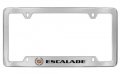 Cadillac Escalade Chrome Plated Metal Bottom Engraved License Plate Frame Holder 