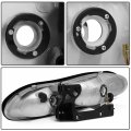 Ocpty Compatible For Chevrolet Camaro 1998-2002 Headlight Headlamps Black Housing Clear Reflector