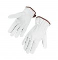 Leather Gold 12 Pair Pack Premium Grain Goatskin Drivers Gloves Keystone Thumb Color Coded Cuff Large 
