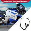 Hihaha Headlight Speedomotor Gauges Wiring Harness For Suzuki Gsxr 600 2006-2007 Inner Durable Rubber 1 Set Black