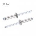 Uxcell Blind Rivets 304 Stainless Steel Pull Core Decoration 5mm Diameter 20mm Grip Length Silver Tone 25pcs