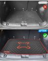 Cartist Cargo Liner Compatible With 2015-2023 Jeep Renegade Trunk Mat Car Rear Boot Black-red