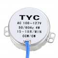Uxcell Synchronous Motor Ac 100-127v 15-18rpm 50-60hz Ccw Cw 4w Turntable Gear Box For Microwave Oven