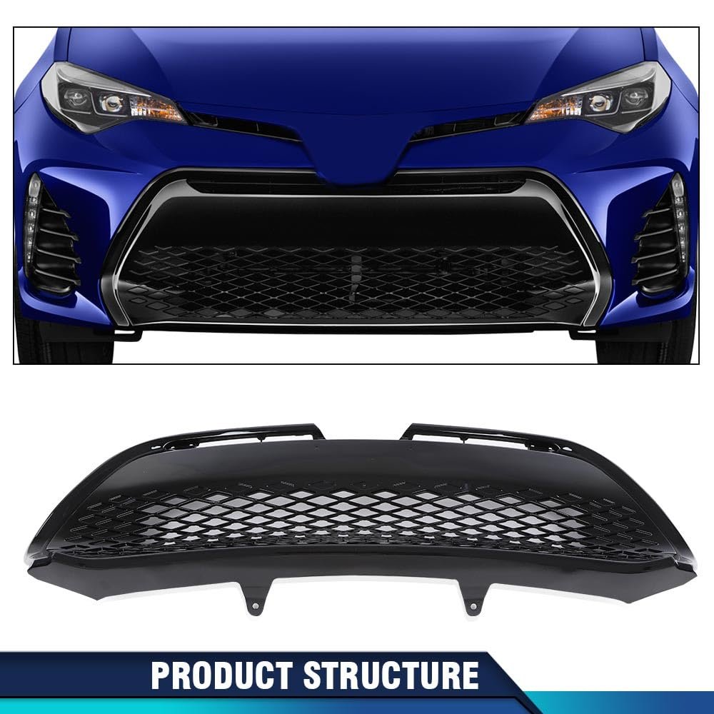 Front Bumper Lower Grille Grill For Toyota Corolla Se Xse 2017-2019 Replacement 5311202740 A To1036178