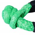 Green Red Synthetic Winch Rope Soft Shackle 38 000lbs Towing Straps Wll 7 5 Tons Combo 4x